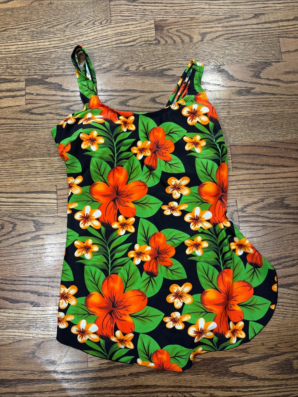 Vintage Shore Shapes Floral Hawaiin Swimsuit Women’s Size 12